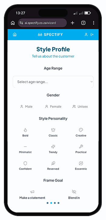Spectify swipe demo